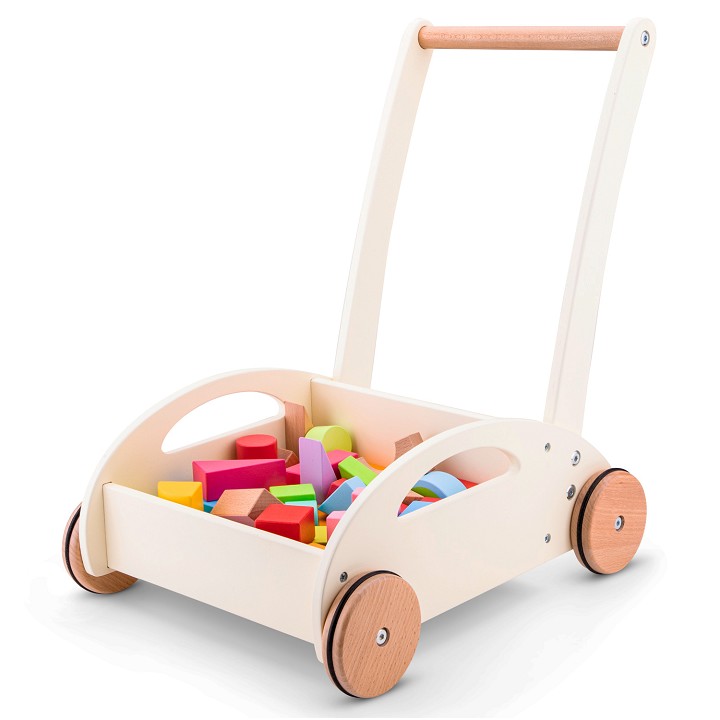 Baby walker with blocks